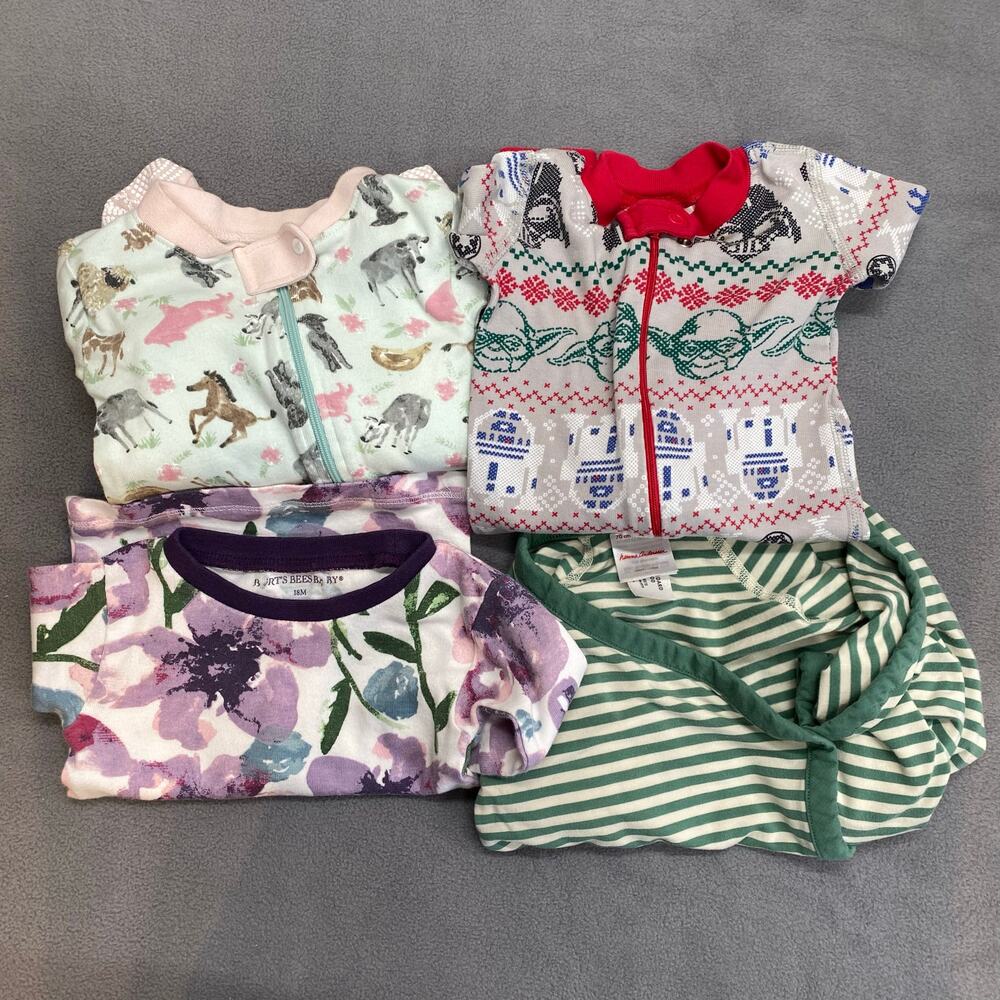 Burts Bees Hanna Andersson LOT Baby Girls Clothing Sizes 0-12mos Organic Softโ